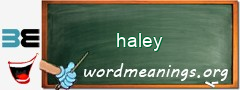 WordMeaning blackboard for haley